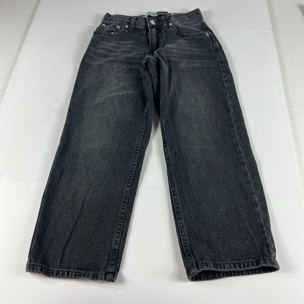 Levi's Silver Tab Jeans Kids 8 Reg Stay Loose Fit Black Faded Cotton Denim